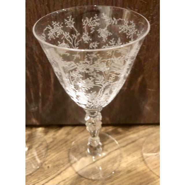 1970s Fostoria Chintz Cordial Glasses - Set of 4 For Sale - Image 5 of 6