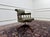 Animal Skin English Chesterfield Desk Chair in Green For Sale - Image 7 of 8