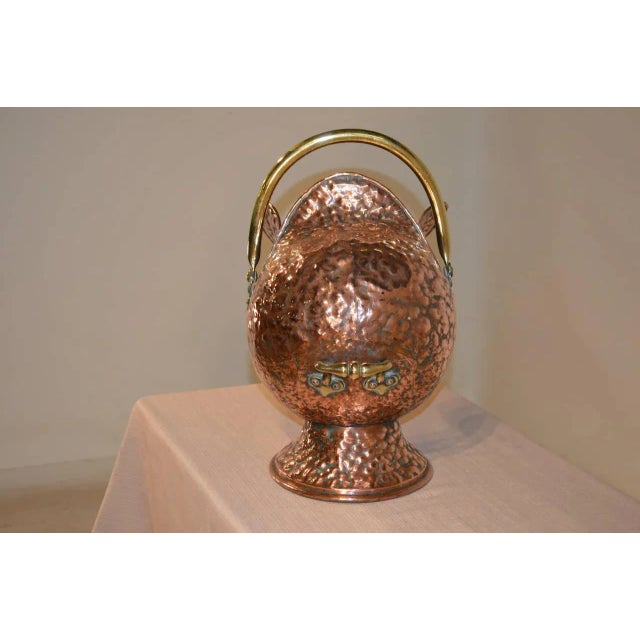 Victorian 19th C English Copper Coal Hod For Sale - Image 3 of 7