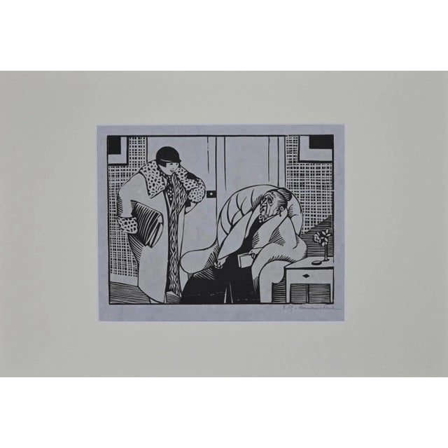 The Old Woman is an original Modern artwork realized by Hermann-Paul (Paris,1864 – 1940). Original woodcut print on paper....