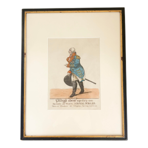 1810 King George III Jubilee Etched Illustration, Antique Framed Art