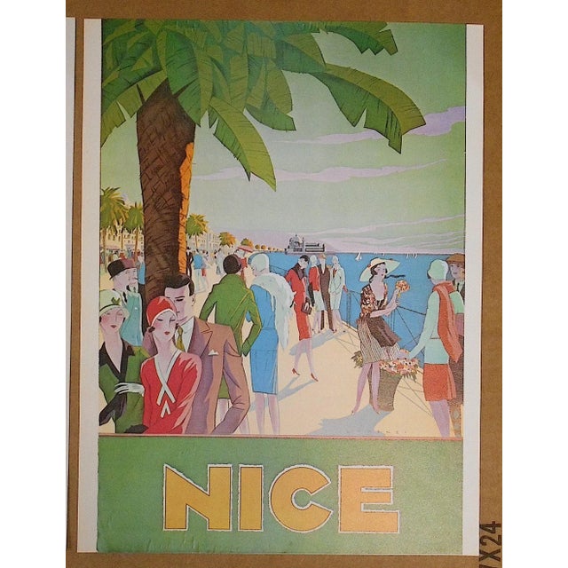 Set of 6-Vintage Posters-Listed Artists - Nice, France C.1973 For Sale - Image 4 of 8