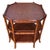 English American 3-Tier Octagonal Faux Bamboo Side Table Woven Rattan Top For Sale - Image 3 of 10
