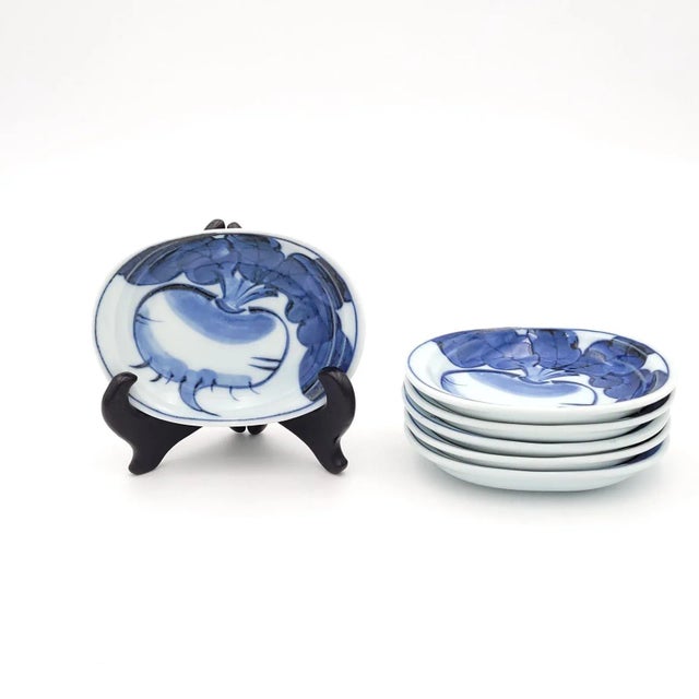 Japanese Set of Six Imari Pickle Dishes, Japan Circa 1950 For Sale - Image 3 of 8