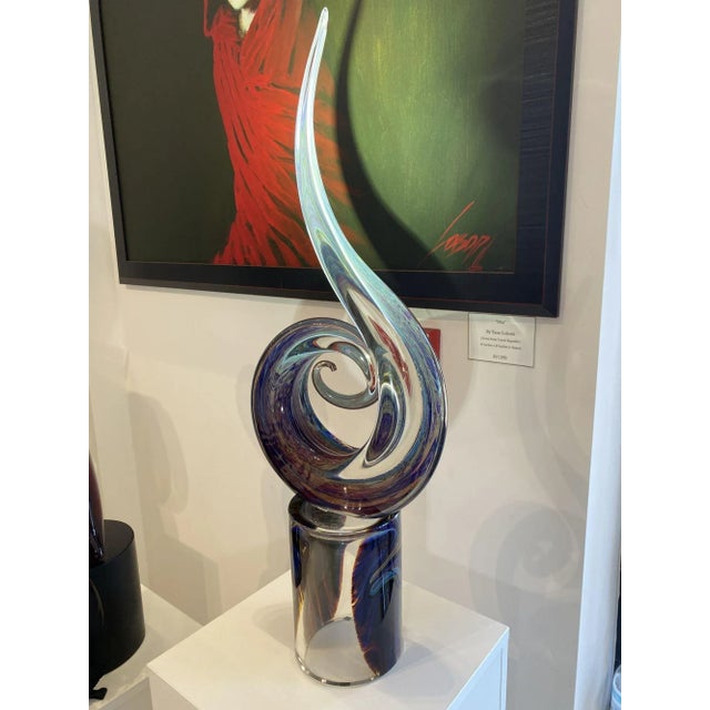 Spiral Murano Glass Sculpture For Sale - Image 4 of 6