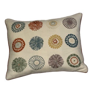Chelsea Textiles Flora Pillow With Insert For Sale