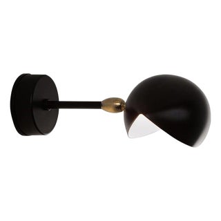 Mid-Century Modern Black Eye Wall Lamp from Serge Mouille For Sale