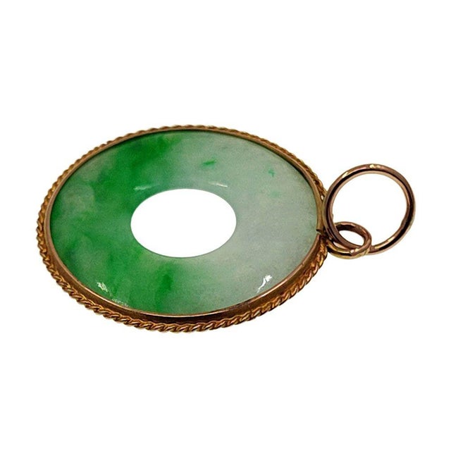 Contemporary Jade Pi Pendant For Sale - Image 3 of 3
