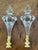 Vintage elegant pair if lucite lamp finials, 4”.