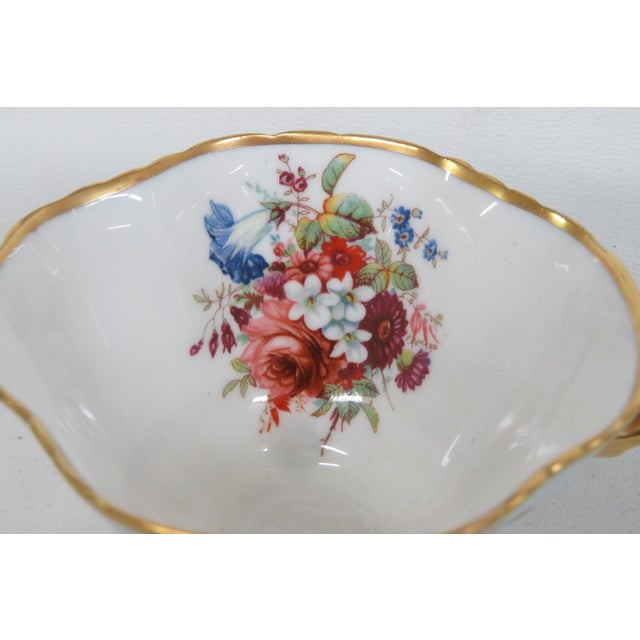 Hammersley Blue England Bone China Set of Tea Cup and Saucer 4654b For Sale In Miami - Image 6 of 17