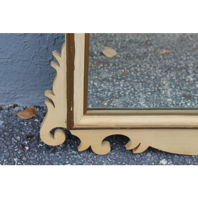 1940's Early American Carved & Patinated Mirror For Sale In Miami - Image 6 of 7