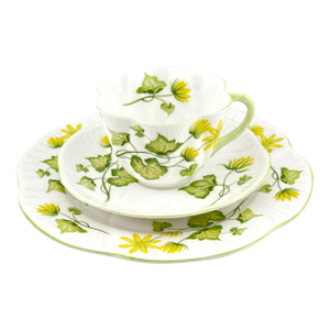 Shelley Cenandine Trio Dainty Shape, Vintage English Bone China 3 Piece Tea Set