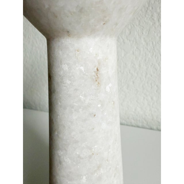 Tom Dixon White Stone Candle Holder - Discontinued For Sale In Sacramento - Image 6 of 9