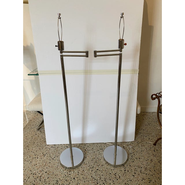 Chapman Adjustable Floor Lamps - a Pair For Sale - Image 12 of 13