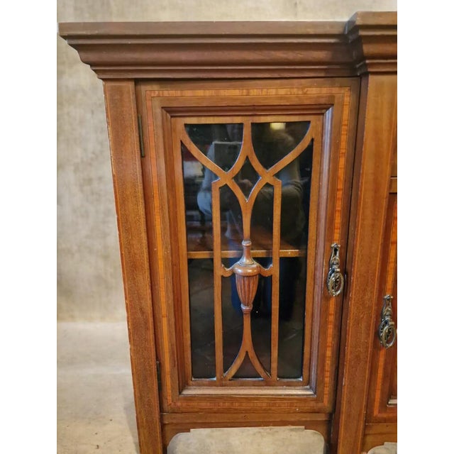 English Mahogany Display Buffet, 1920s For Sale - Image 4 of 11
