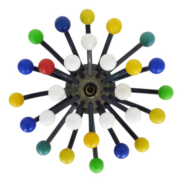 Vintage Pistillino Wall Lamp in Silver Plastic by Studio Tetrarch for Valenti, Italy, 1970s For Sale