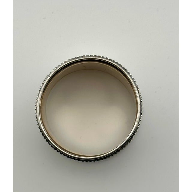 Mid 19th Century Large Antique American Victorian Style 800 Grade Coin Silver Napkin Ring Dated 1891 for "Paul" For Sale - Image 11 of 13