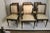 Charming Set of Six 6 Regency Style Maple Dining Room Chairs, New Upholstery Great set of Regency style dining room chairs...