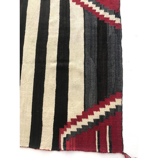 Textile Antique Navajo Chief Blanket Third Phase Revival For Sale - Image 7 of 17