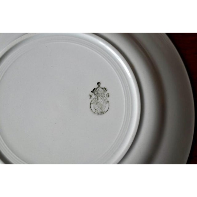 1950s Bohemian Style Flat Plates by Keller and Guerin Lunéville, 1950s, Set of 11 For Sale - Image 5 of 6