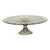 A large and rare vintage cake stand from the Art Deco period, made of grey-tinted pressed glass (also known as Depression...