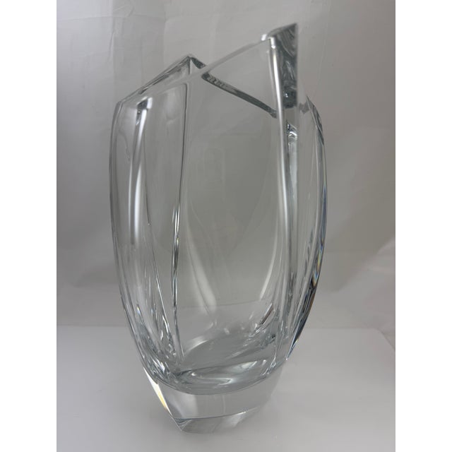 Gorgeous Baccarat vase crafted by French sculptor Robert Rigot (R. Rigot 1929-2023). There were three sizes produced, this...