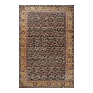 Oversized Vintage Joshagan Persian Rug in Floral Geometric Pattern - Rug & Kilim For Sale