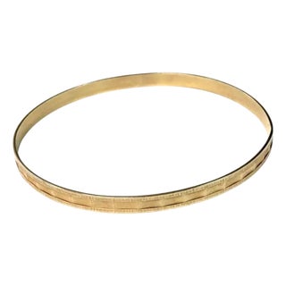 14k Gold Bangle Bracelet Vintage For Sale