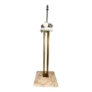 1950s Elegant Brass Table Lamp Marble Base Gerald Thurston Lightolier