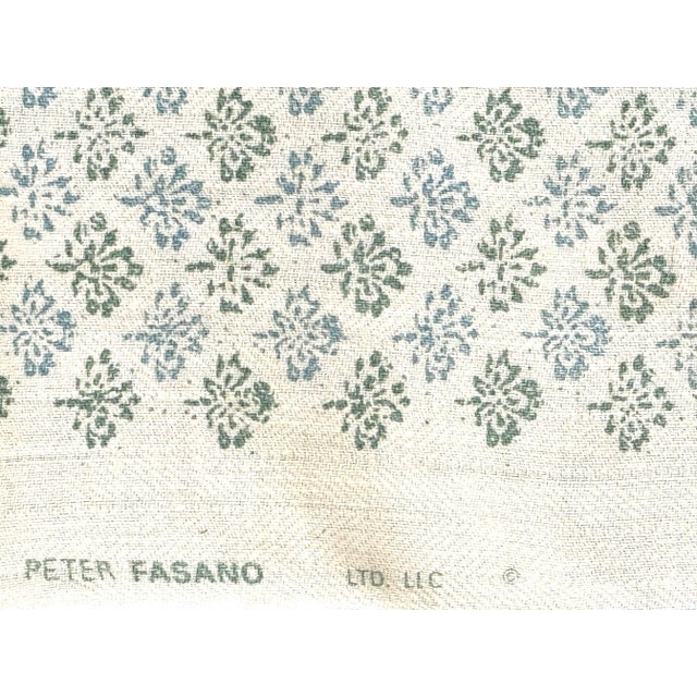 Indian Peter Fasano “Maile” Fabric - Color: Ocean, 2 Yards For Sale - Image 3 of 7