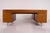 Impressive executive desk in american walnut and chrome-plated steel, büro neu form edition, 1970s. Max w 200 cm x max d...