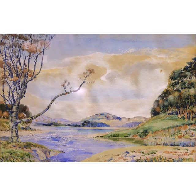 Mid-Century Pair of European Landscape Watercolors Signed Walch, Framed For Sale - Image 13 of 18