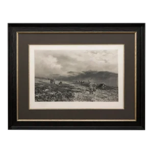 Hunting Scene Signed by Douglas Adams, Ap 1/300, Late 19th Century
