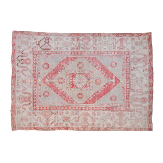 Vintage Distressed Oushak Carpet - 5'9" X 8'1" For Sale - Image 12 of 12