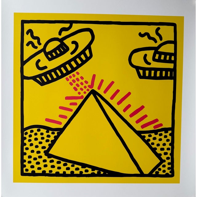 Keith Haring (1958-1990), Untitled, 1984, (pyramid with UFOs), copyright Keith Haring Foundation, Licensed by Artestar New...