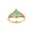 Metal Contemporary Style Pear Cut Emerald Solitaire Ring in 14k Solid Gold Size 6.5 For Sale - Image 7 of 12