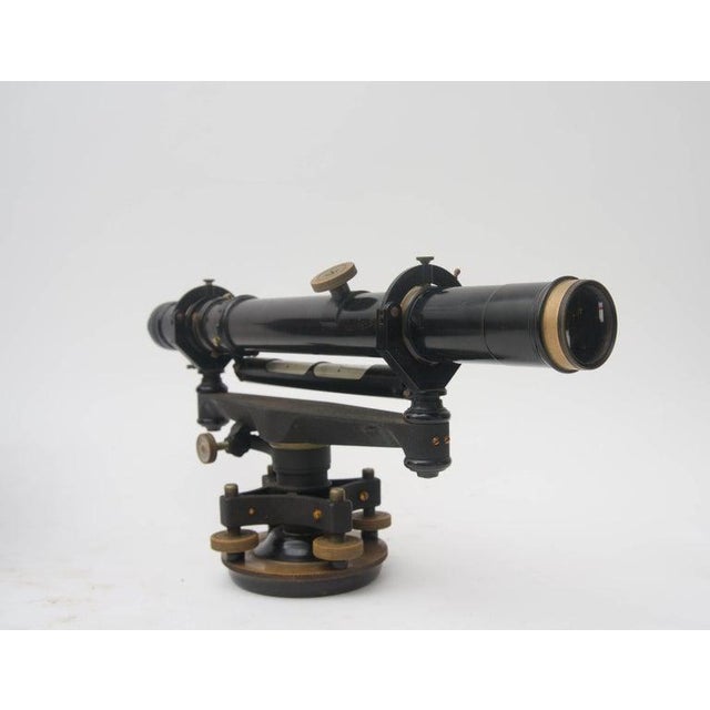 1920s 1923 Keuffel & Esser Survey Equipment, Wood Tripod and Carry Case Serial Number 46457 For Sale - Image 5 of 13