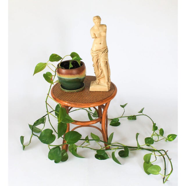 Mid-Century Rattan & Cane Side or End Table For Sale - Image 11 of 12