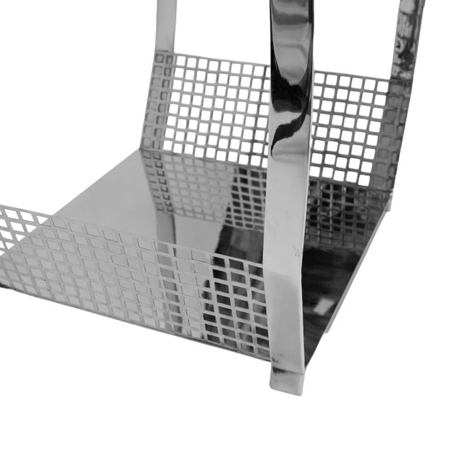 Mid Century Stainless Steel Fireplace Set For Sale - Image 17 of 17