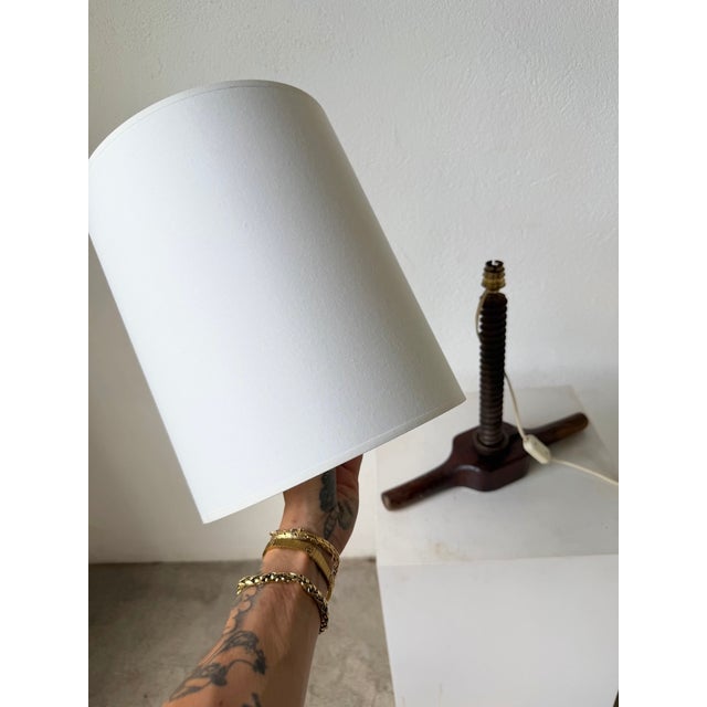 Brutalist Handcrafted Table Lamp, 1950s For Sale - Image 15 of 18