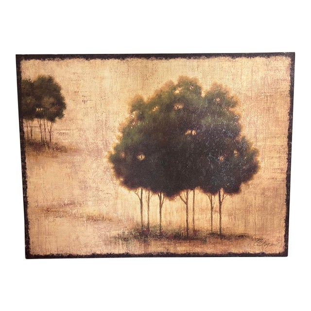 Vintage Anna Sogno "Trees" Gallery Wrapped Canvas, Artists Guild of America Art For Sale