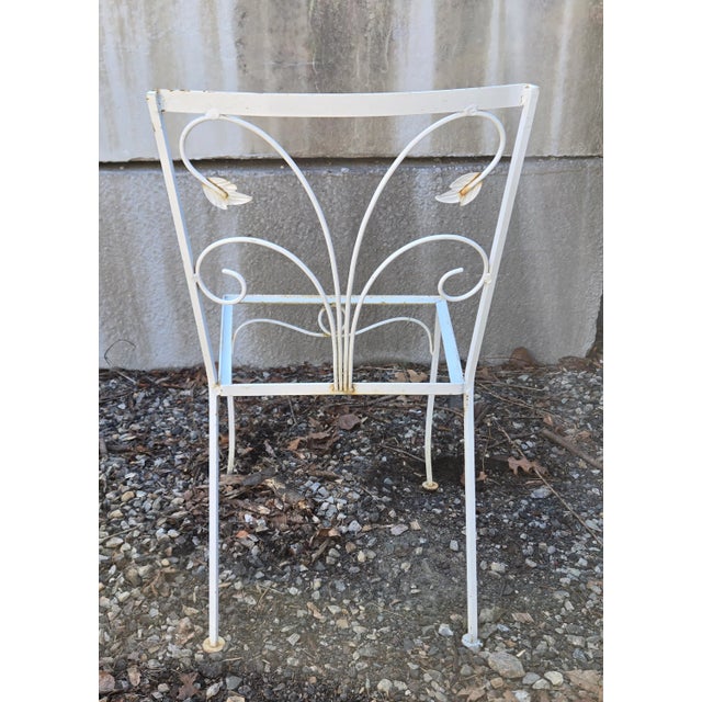 Vintage Salterini style Wrought Iron Dining Chairs This set of 4 Chairs are made out of heavy duty wrought iron and will...
