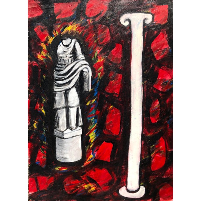 Postmodern 1987 Adrienne Anderson Modern Acrylic Painting For Sale - Image 3 of 3