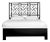 Chippendale Platform Bed Queen, Black For Sale