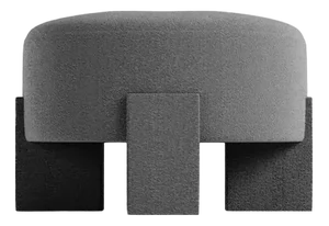 Cassete Puff in Boucle Charcoal by Alter Ego for Collector