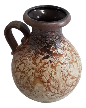 Vintage German Brown Beiger Glaze Ceramic Vase from Scheurich, 1980s