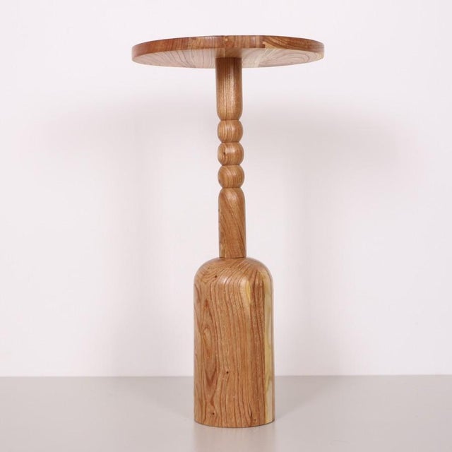 Traditional Mina Teak Wood Side Table For Sale - Image 3 of 7