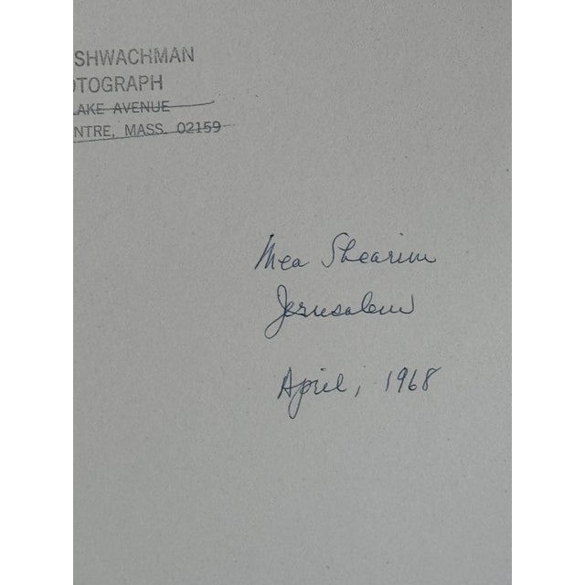 Vintage 1968 Photo in the “Mea Sha’arim” Neighborhood Jerusalem by Irene Shwachman For Sale - Image 4 of 4