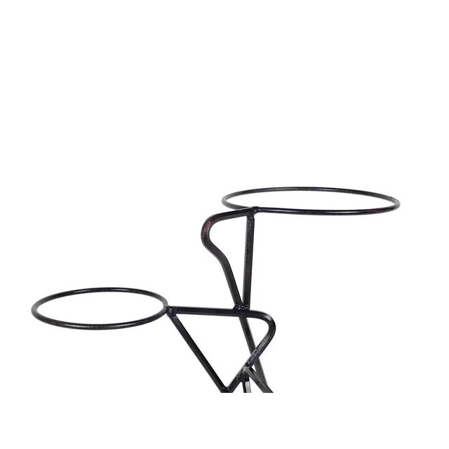 Mid-Century Black Metal Rod Plant Stand, 1950s For Sale - Image 9 of 11