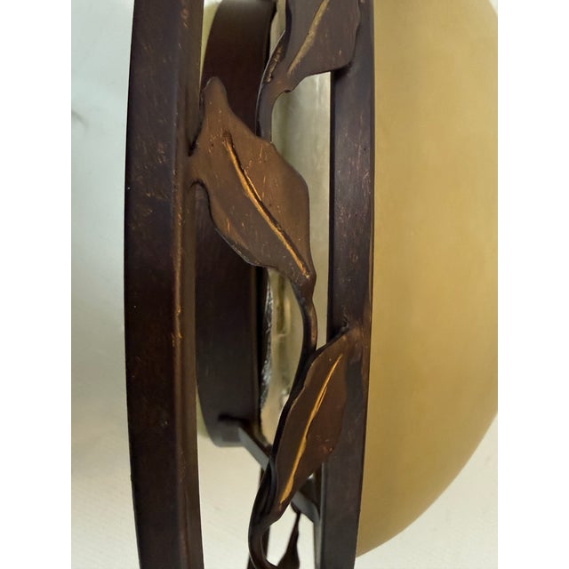 Bronze Rustic Bronze Leaf Vine Flush Mount For Sale - Image 8 of 12